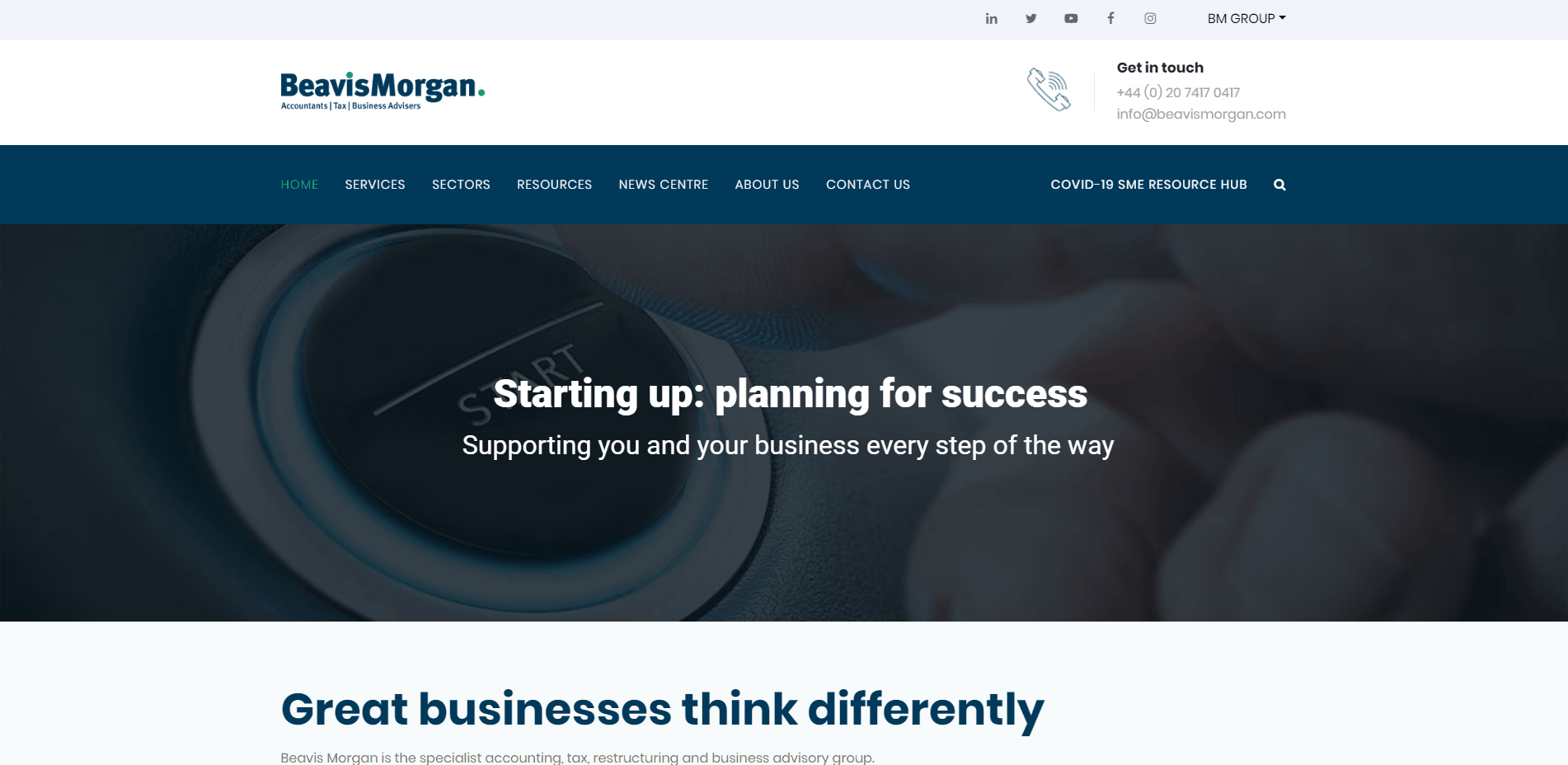Beavis Morgan Website Launch